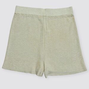 Free People FP Beach Malibu Surf Knit Shorts In Cream Khaki Sz L